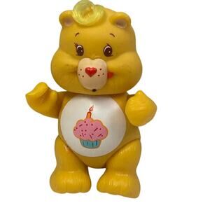 Vintage 1983 Plastic Poseable Happy Birthday Care Bear 3.5" Collectible Figurine